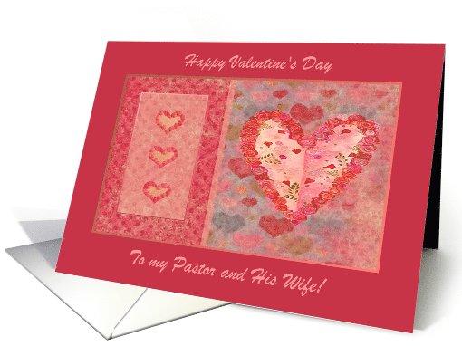 Valentine cards for Pastor and His Wife, Rose Hearts card (1030069)