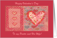 Valentine cards for Pastor and His Wife, Rose Hearts card