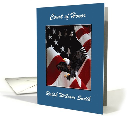 Eagle Scout Court of Honor, Custom Text, Soaring with the Eagles card