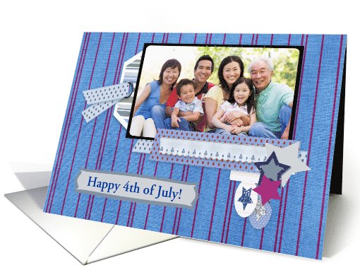 4th of July Photo Card, Stars on Stripes card (1060199)