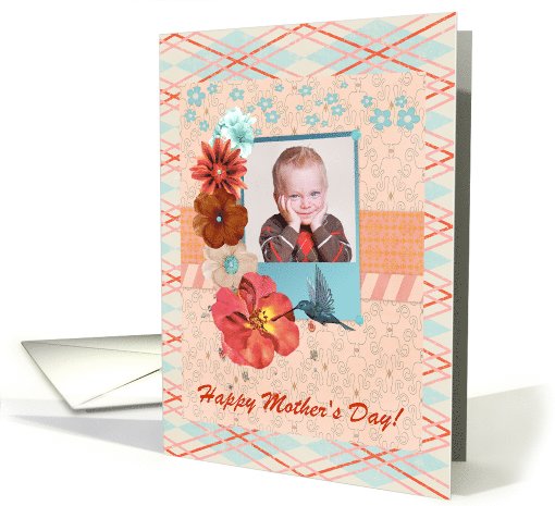 Mother's Day Photo Card, Flowers and Hummingbird card (1060269)
