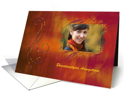 Bharatanatyam Arangetram Invitation Photo card (1062417)