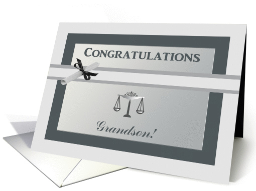 Grandson Law School Graduation Congratulations, Diploma &... (1064399)