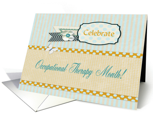 Celebrate Occupational Therapy Month, Flower and Butterfly card