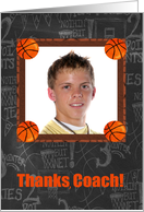 Basketball Photo Card, Thanks, Coach! card