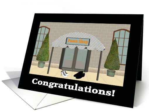 Wedding Card for Pawn Shop Owner, Bride and Grooms Shoes card