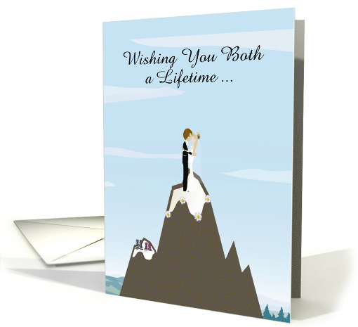 Wedding Congratulations Hiking Theme, Custom Text card (1112308)
