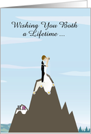 Wedding Congratulations Hiking Theme, Custom Text card