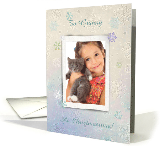 Pastel Snowflake Photo Card, To Grandmother card (1130188)