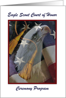 Eagle, Tassel, & Flag Court of Honor Ceremony Program, Custom Text card