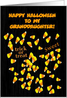 Granddaughter, Candy Corn, Trick or Treat, Sweet, Halloween card