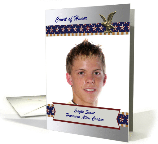 Gold Eagle, Stars and Stripes Photo Card, Eagle Scout... (1172808)