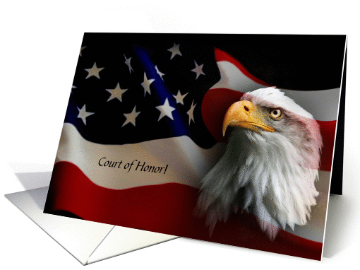 Eagle with American Flag, Eagle Scout Award card (1222674)