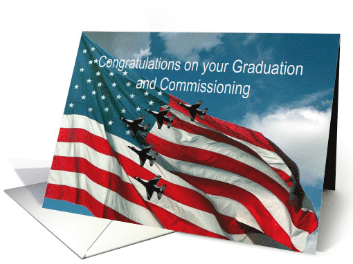 Congratulations, Air Force Commissioning, Planes & Flag card (1612632)