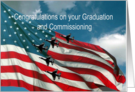 Congratulations, Air Force Commissioning, Planes & Flag card