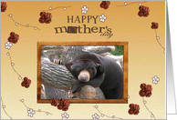 Black Bear with Flowers, Happy Mother’s Day! card