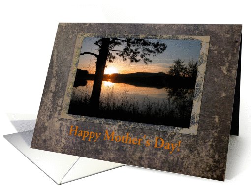 Mountain Sunset, Mother's Day, Custom Text card (183243)