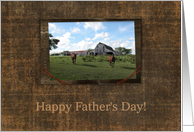 Friendly Welcome from Two Horses, Father’s Day card