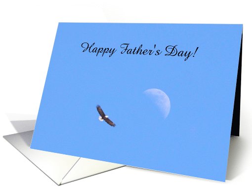 Eagle Flying to the Moon. Happy Father's Day card (186048)