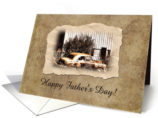 Old Vintage Car, Father's Day, Custom Text card (186715)