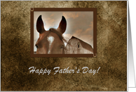 Face to Face!, Father’s Day, Horse, Custom Text card