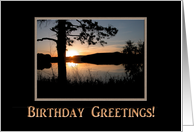 Mountain Sunset, Birthday Greetings! card
