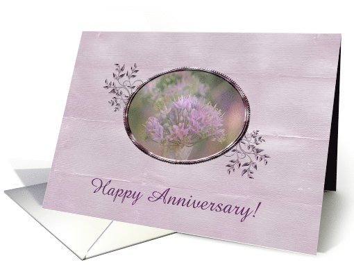 Wild Onion Blooms, Anniversary, Custome Text card (213993)