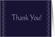 Dark Blue Desgin Thank you Card! card