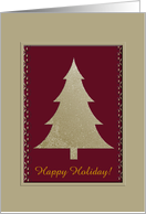 Tree, Happy Holidays, Custom Text card
