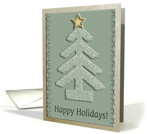 Green Tree, Happy Holidays card (232331)