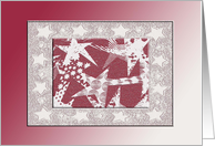 Stars of Red for Veterans Day. card