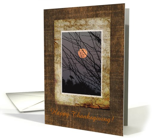 Harvest Moon, Happy Thanksgiving, Custom Text card (243964)