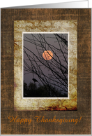 Harvest Moon, Happy Thanksgiving, Custom Text card