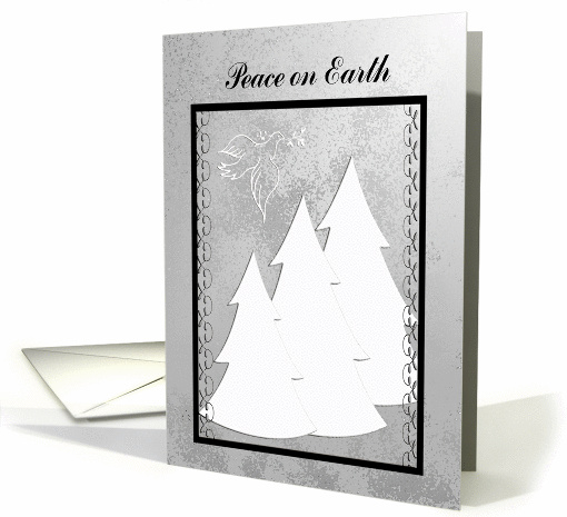 Peace on Earth, Dove on a winter day card (253977)
