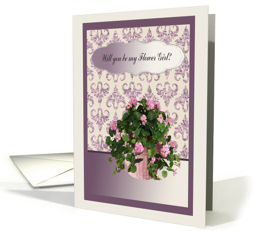 Basket of Flowers, Flower Girl card (267432)