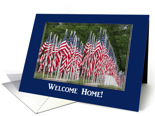 United States Flags, Welcome Home card (270749)