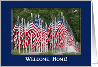 United States Flags, Welcome Home card