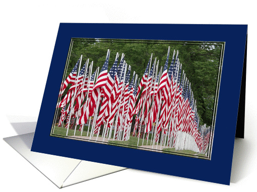 American Flags, Veterans Day card (276602)