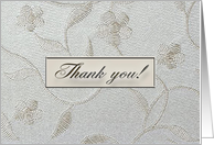 Thank you to Hairstylist, Tan Flower Design card