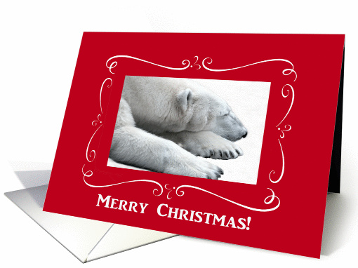 Polar Bear Dreaming of Christmas, Merry Christmas card (299623)