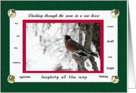 Robin Dashing through the Snow, Cousin card