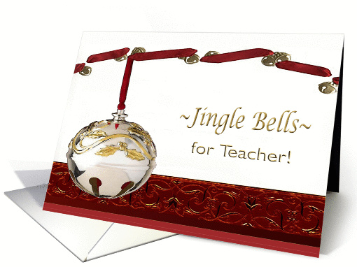 Jingle Bells for Piano Teacher card (316729)