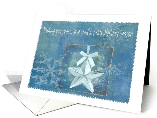 Snowflakes and Stars in Blue card (316905)