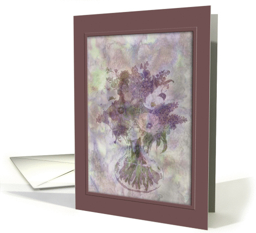 Purple Painted Flowers, Congratulations, Wedding Parents... (318470)