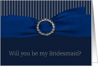 Bridesmaid, Blue Ribbon card