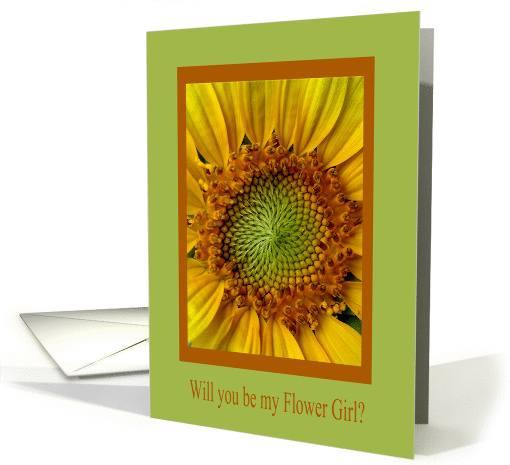 Flower Girl, Sunflower card (319890)