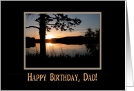 Mountain Lake, Happy Birthday, Dad card