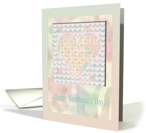 Pastel Hearts and Flowers, Valentine's Day card (331142)