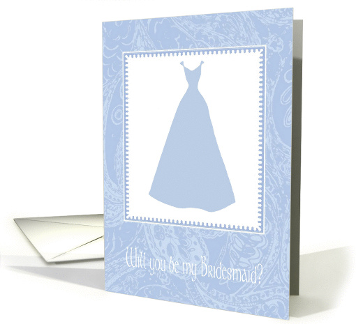 Blue Dress/Bridesmaid card (337420)