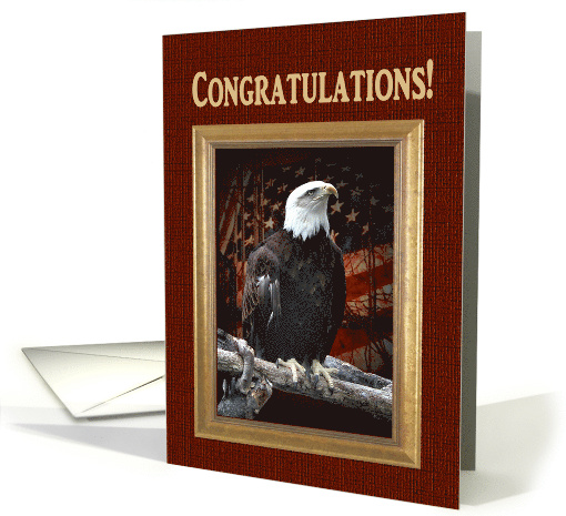 Congratulations Eagle Scout, Proud Eagle on log with old... (365494)
